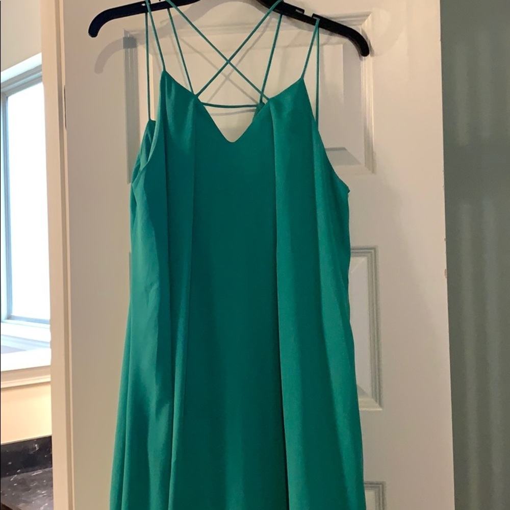 Beautiful jade dress with adorable straps